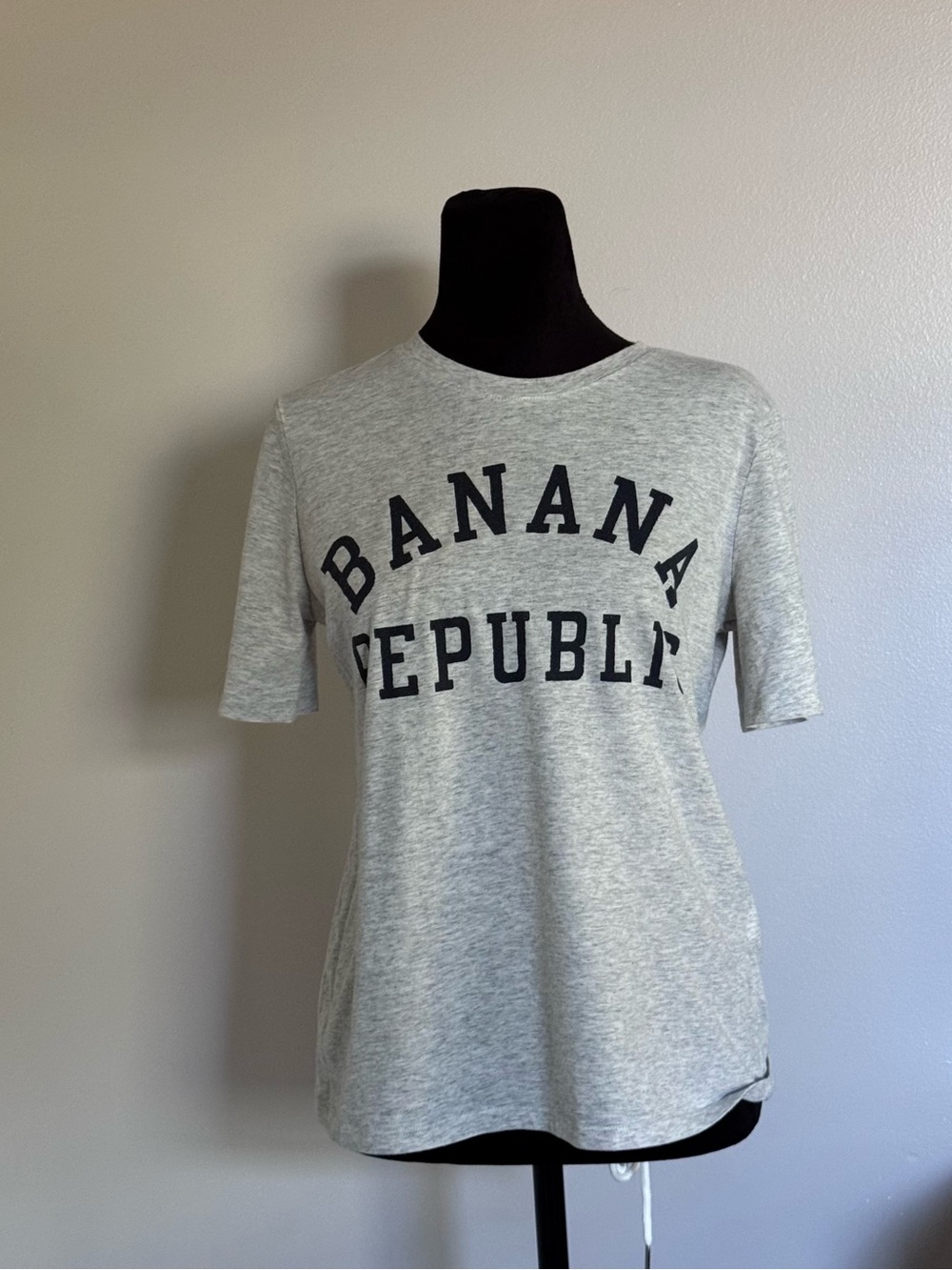 Banana Republic Gray Logo Crewneck Tee